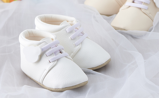 【幸せを呼ぶファーストシューズ】くまさんのおさんぽ(ホワイト)