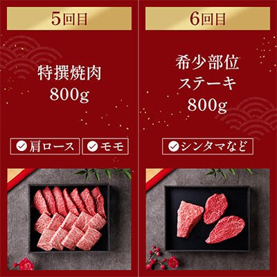 【毎月定期便】和牛セレブの神戸牛定期便「ファーストクラス」全6回【配送不可地域：離島】