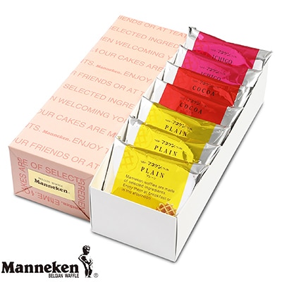 マネケン ベルギーワッフル 7個入ギフトセット プレーン ココア いちご(TP7-PCIG)