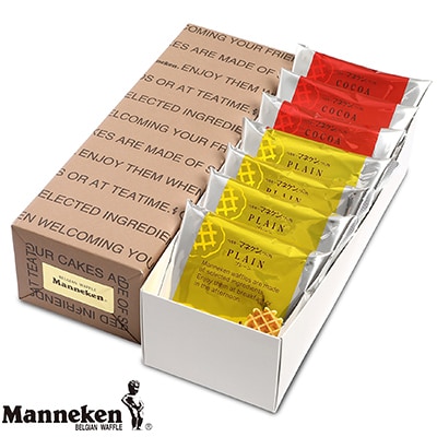 マネケン ベルギーワッフル 7個入ギフトセット プレーン ココア(TP7-PCG)