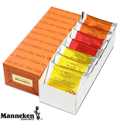 マネケン ベルギーワッフル 7個入ギフトセット プレーン ココア メープル(TP7-PCMG)