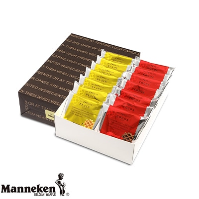 マネケン ベルギーワッフル 14個入ギフトセット プレーン ココア(TP14-PCG)
