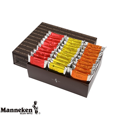 マネケン ベルギーワッフル 30個入ギフトセット プレーン ココア メープル(TP30-PCMG)