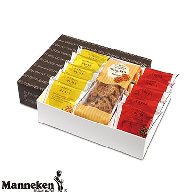 マネケン ベルギーワッフル ワッフルラスク入りギフトセット プレーン ココア (TP10-PCGR)