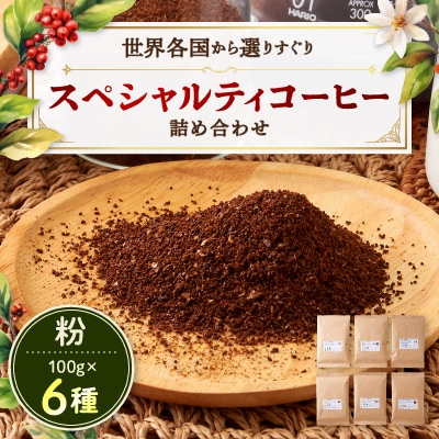 スペシャルティコーヒー100g×6種詰め合わせ(粉)