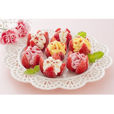 【父の日限定】博多あまおう　花いちごのアイス　F-A-D7R【配送不可地域：離島】