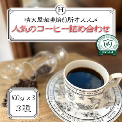 人気のコーヒー詰め合わせ　100g×3