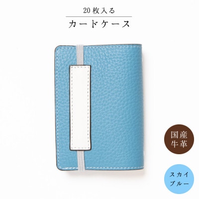 スカイブルー×ホワイトの爽やかカラーのカードケース 大量のカードをスッキリと一括管理出来ます