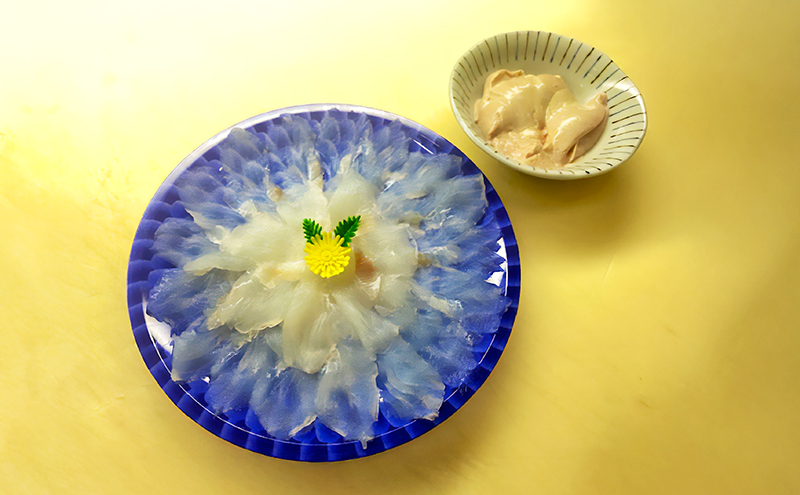 かわはぎ 薄づくり 2～3人前 10月～4月配送（淡路島由良産） 海鮮 鮮魚 冷刺身 蔵配送 兵庫県 洲本市 淡路島