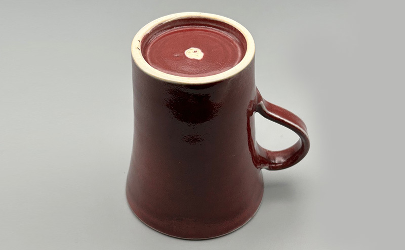 辰砂 マグカップ 陶器 化粧箱入り 食器 食洗機可 食洗器 コップ ギフト 贈答 日本製 兵庫県 洲本市 淡路島