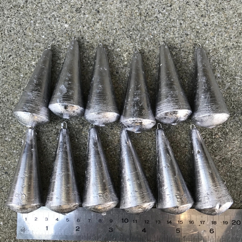 釣鐘オモリ 80号 12個 セット 詰め合わせ 釣り 釣鐘 オモリ 釣り用品 兵庫県 洲本市 淡路島