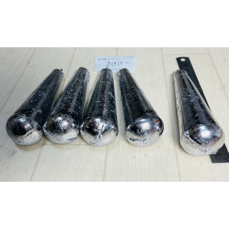 釣鐘オモリ 200号 5個 セット 詰め合わせ 釣り 釣鐘 オモリ 釣り用品 兵庫県 洲本市 淡路島