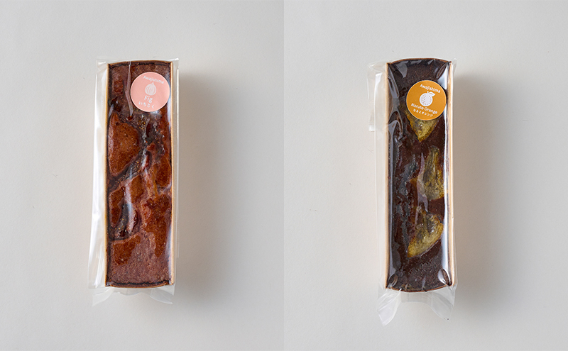 いちじく・なるとオレンジ　パウンドケーキ 各1本計2本セット 洋菓子 おかし ケーキ 兵庫県 洲本市 淡路島