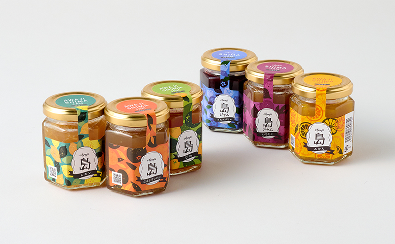 淡路島ジャムセット 100g×6本セット 詰め合せ ジャム いちじく なるとオレンジ びわ みかん ブルーベリー レモン 兵庫県 洲本市 淡路島