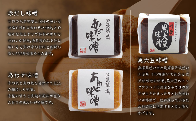 創業100有余年の 老舗 味噌屋 が造る「 六甲みそ 芦屋 蔵造 味噌 10個 詰め合わせ 【六甲味噌 みそ 蔵出し 手作り 米赤味噌 白味噌 赤だし あわせ味噌 田楽みそ など 熟成 調味料 麹 こうじ 味噌汁 みそ汁 発酵 発酵食品 長期熟成 関西風 人気 ギフト】[065-a008]