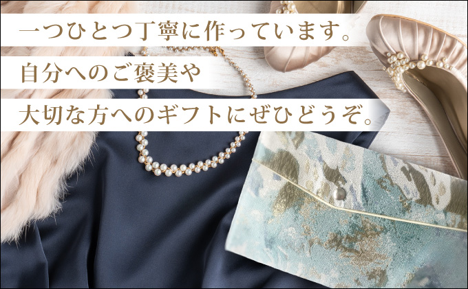 myフクサ(袱紗) スナップ付 水彩画風ジャガード 淡ブルー系｜ファッション 小物 普段使い 可愛い オシャレ 女子 冠婚葬祭 チケット 通帳 マスクケース ギフト お祝い 水彩画風ジャガード 淡ブルー系