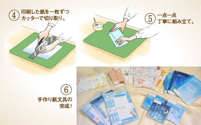 点字用紙アップサイクル 一筆箋・封筒セット | 封筒 一筆箋 手紙 リサイクル セット