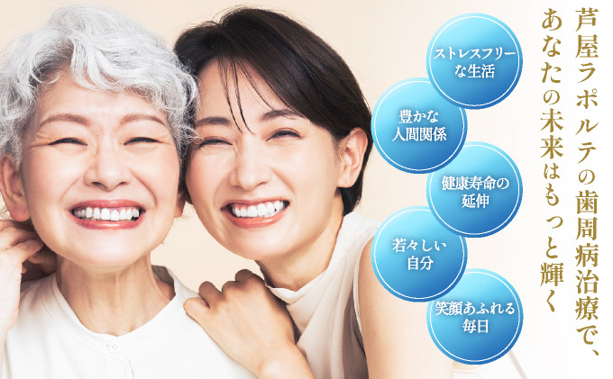 歯周病予防治療、ブルーラジカルP-01治療とalpdc併用療法（歯周病からの寛解）｜口腔ケア 歯 健康 歯周病 オーラルケア 歯医者 マウスウォッシュ 歯科治療 歯科 ラポルテ 芦屋市 歯の予防 080-a003