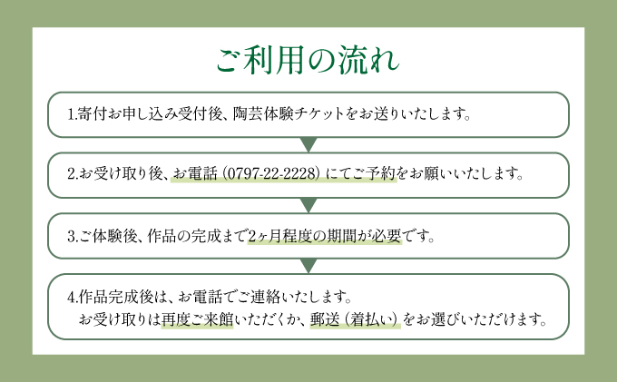 陶芸体験チケット（滴翠窯）2回分[048-a002]