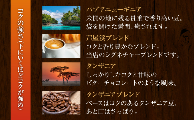 【COFFEE PORT芦屋浜コーヒー1kg】9種から選べるスペシャルティコーヒー【粉】（芦屋浜ブレンド）[011-a006_05]