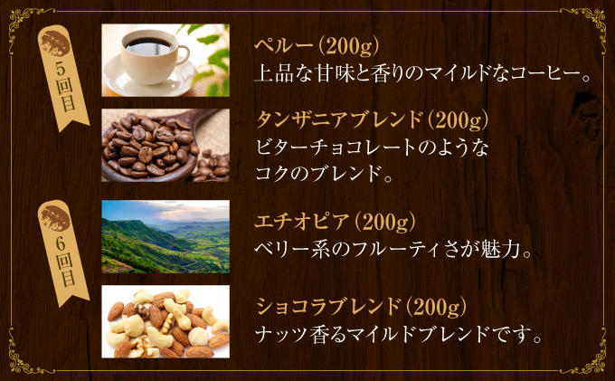 【6か月定期便】世界流通量上位5％スペシャルティコーヒー【粉】[011-t6-a004]