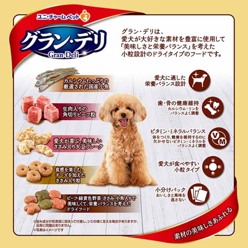 グラン・デリ カリカリ仕立て 成犬用 味わいビーフ入りセレクト 1.6kg×4袋 ペットフード ドッグフード 犬のごはん 犬用フード 犬 ペット ドライ ユニ・チャーム ペット ユニ・ケアー
