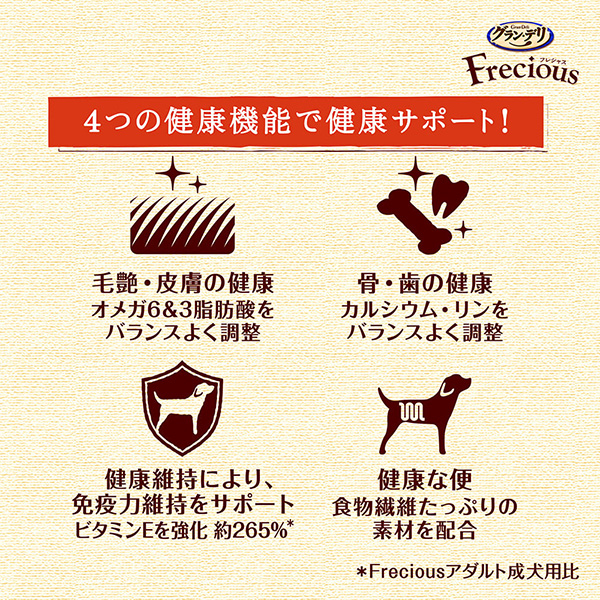 グラン・デリ フレシャス 10歳以上用 チキン＆ビーフ入り 2kg×4袋 ペットフード ドッグフード 犬のごはん 犬用フード 犬 ペット ドライ ユニ・チャーム ペット ユニ・ケアー
