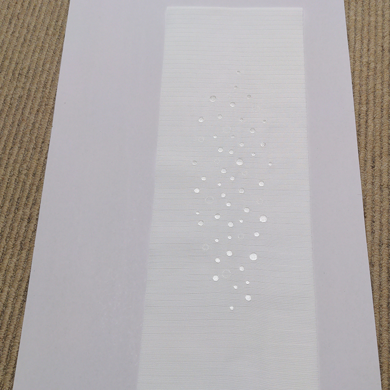 半衿　絽　ドット柄　白地に白　刺繍　半襟