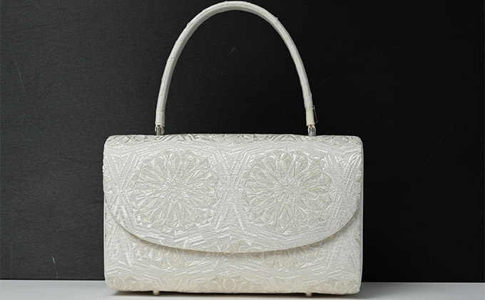 利休バッグ　蜀江柄　和装バッグ　西陣織　帯地を使用 ファッション小物 和服 着物 卒業式 入学式 誕生日会 周年記念 式典 正絹100％ シルクガード加工 シンプル 訪問着 振り袖 篠原縫製