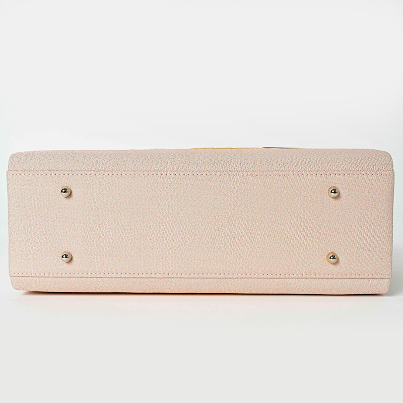 和装バッグ　ピンクに金銀の刺繍　利休バッグ ファッション かばん 和装バッグ 手提げ 民芸品 工芸品 伝統技術 篠原縫製