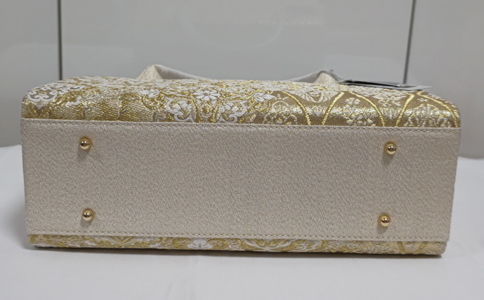 和装バッグ　利休バッグ　あおりバッグ　ゴールド　華紋柄　お着物に　お茶席などに 小物 シンプル お茶会 パーティ セレモニー 入学式 入園式 卒業式 卒園式 結婚式 篠原縫製