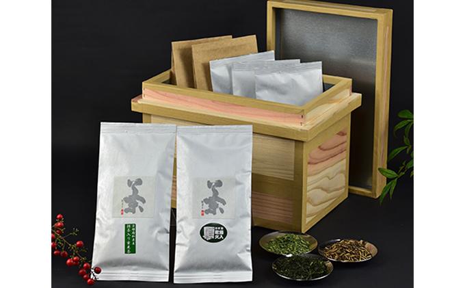 日本茶詰合せ 茶箱入り （特上宇治田原煎茶1本・上朝宮煎茶1本他　3kgサイズ茶箱） お茶 茶葉 緑茶 煎茶 ほうじ茶 国産 お取り寄せ 詰め合わせ 飲み比べ ギフト 贈り物 手土産 飲料 ドリンク 飲料類