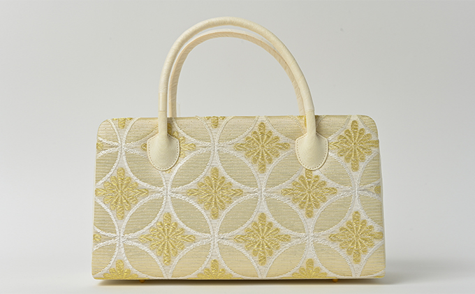 和装バッグ　利休バッグ　あおりバッグ　七宝繋ぎ　ゴールド　お着物に　お茶席に 小物 シンプル お茶会 パーティ セレモニー 入学式 入園式 卒業式 卒園式 結婚式 篠原縫製