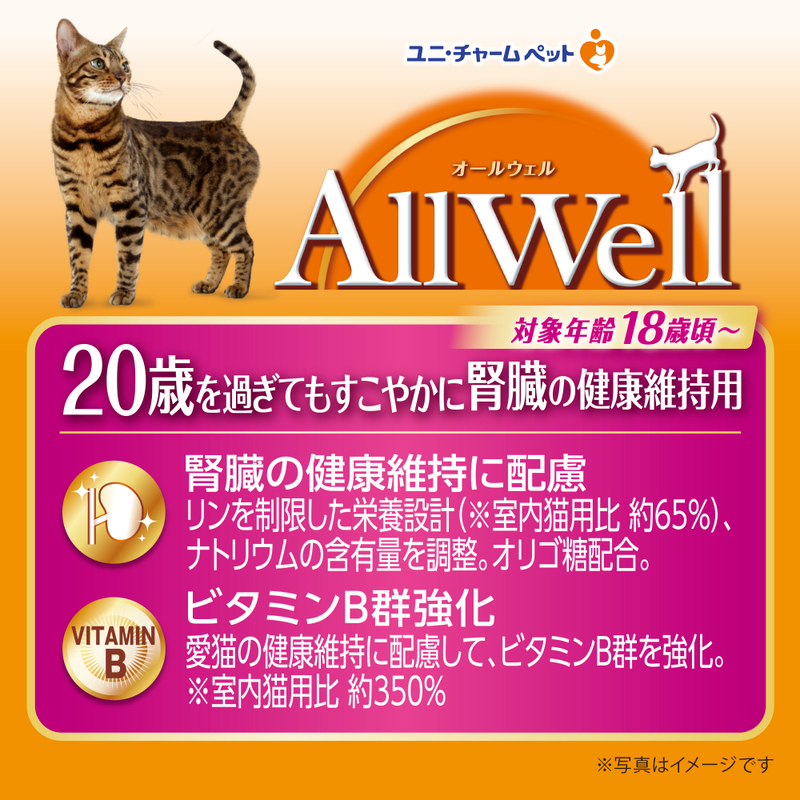 AllWell 20歳を過ぎてもすこやかに 腎臓の健康維持用 フィッシュ味 挽き小魚とささみフリーズドライパウダー入り 1.5kg×5袋 ペットフード キャットフード 猫 ペット ドライ ユニ・チャーム ペット