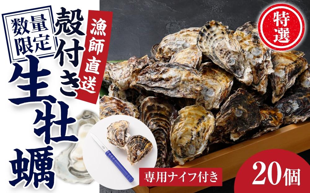 ★先行予約★【5月発送】特選！殻付き生牡蠣 20個【漁師直送！】