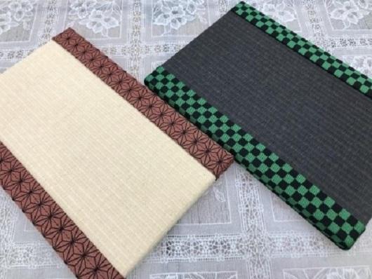 ミニ畳 ２枚（市松模様／麻の葉模様）