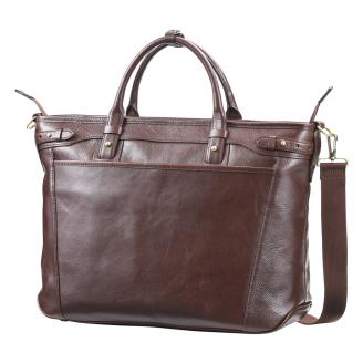 豊岡鞄 皮革ビジネストート（チョコ）