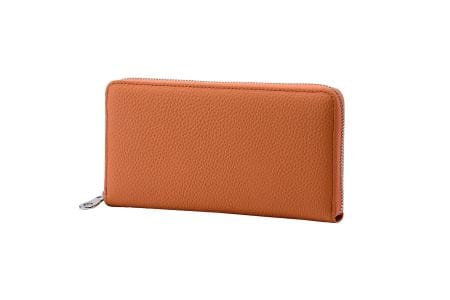 豊岡財布 ラウンドファスナー長財布 ドイツシュリンク （オレンジ）