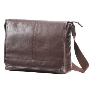 豊岡鞄　皮革横型フラップSD（チョコ）
