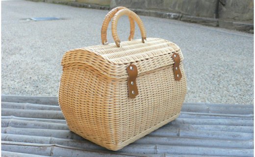 豆バスケット（大）籐取っ手