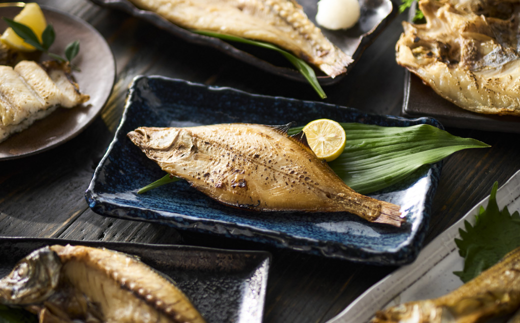 【城崎温泉おけしょう鮮魚】 自家製旬の干物セット 約2人前