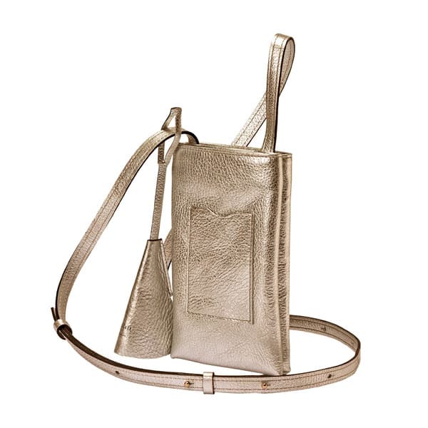 豊岡鞄 Shokolatt ショルダーポーチ 2層式 小 ゴールド