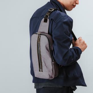 豊岡鞄 直帆布 ワンショルダー ボディバッグ NEH003 ラベンダー