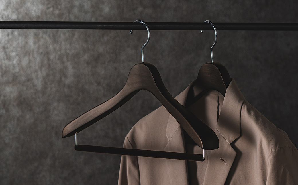 NAKATA HANGER 男女共通スーツハンガー5本組 SET-14 / 国産 木製 中田工芸製 ナカタハンガー