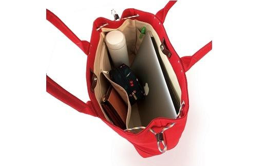 ＣＲＯＳＳＲＯＡＤ　帆布トートバッグL　501091　レッド レッド  サイズ：W41×H28×D13 cm