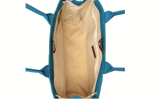 ＣＲＯＳＳＲＯＡＤ　帆布トートバッグL　501091　ターコイズブルー ターコイズブルー サイズ：W41×H28×D13 cm