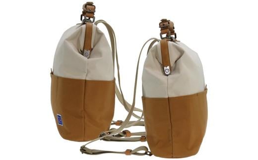 木綿屋五三郎 帆布コンビダレスリュック（No.4978-24）生成×芥子