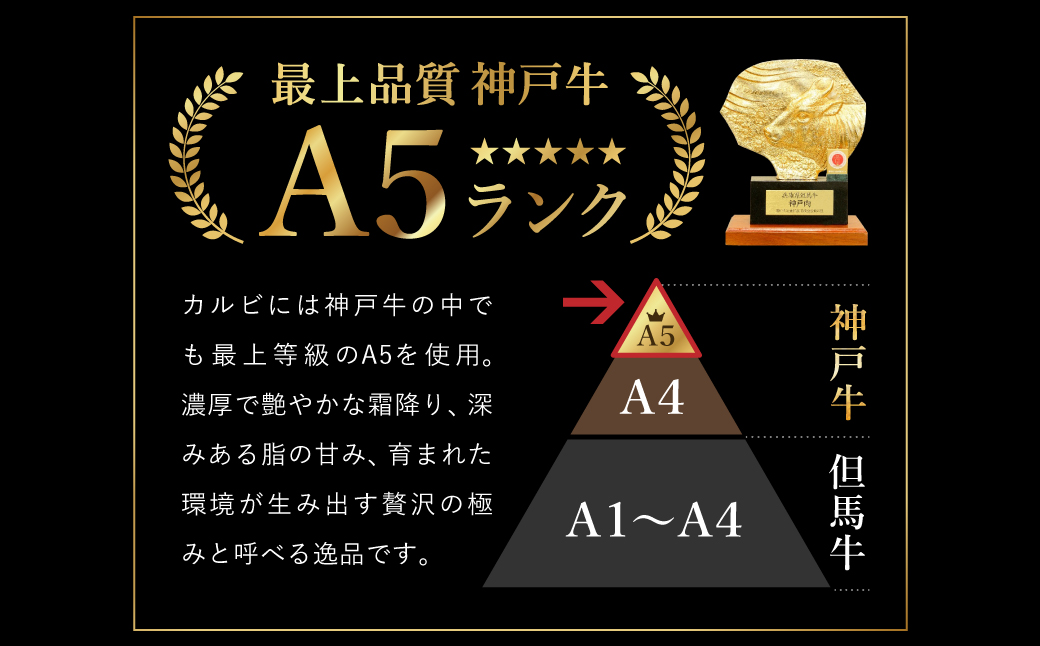 神戸牛 カルビ焼肉 2kg（200g×10パック） / A5ランク 牛カルビ 小分け 牛肉 焼肉 カルビ バラ 肉 ばら肉 焼き肉 密着包装 霜降り バーベキュー 冷凍 国産牛 ブランド牛 黒毛和牛 神戸ビーフ 化粧箱入り ギフト【帝神志方ミート】