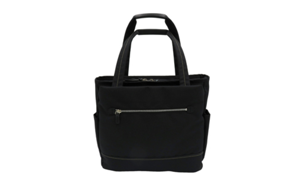 エコステップ肩掛けトート (No.4005-01) ブラック / 木和田 トートバッグ 軽量 撥水 ポリエステル ポケット 高級 かばん カバン バッグ 鞄 手作り メンズ レディース 日本製