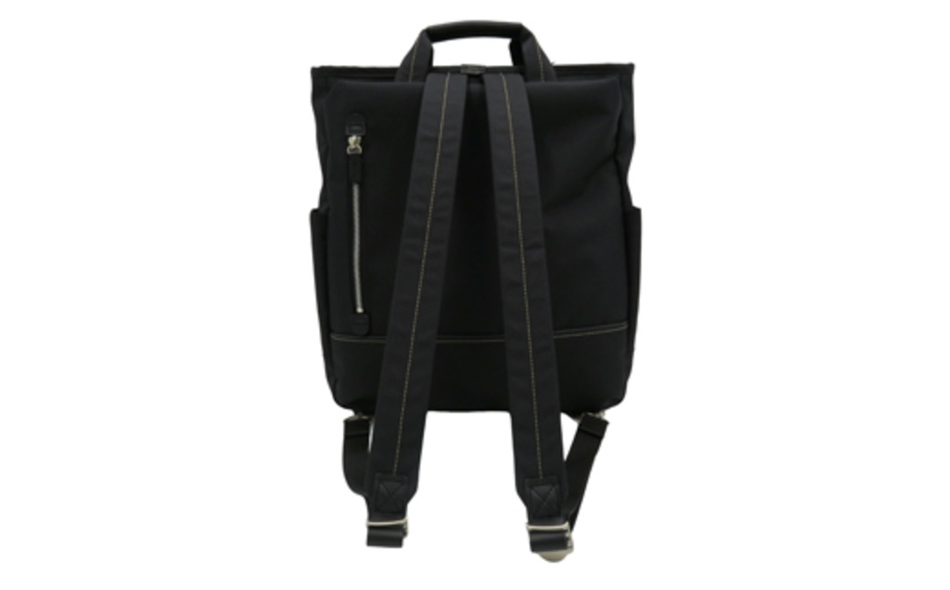 エコステップリュック (No.4006-01) ブラック / 木和田 リュック リュックサック 軽量 撥水 ポリエステル 高級 かばん カバン バッグ 鞄 手作り メンズ レディース 日本製